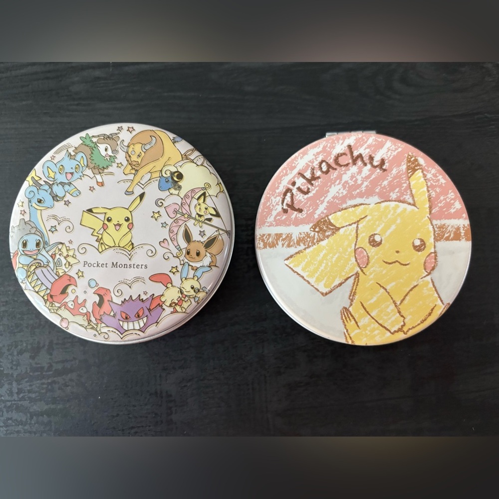 Pikachu/Friends Tin and Small Pikachu Compact Mirror